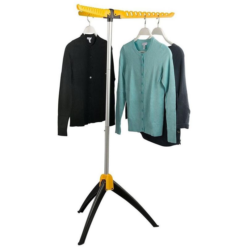 Foldable Clothes Drying Rack -  Portable Garment Rack in Yellow - Drying Stand for Clothes Homeitusa, 1 of 8
