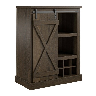 Marlette Bar Cabinet Brown Oak - Room & Joy