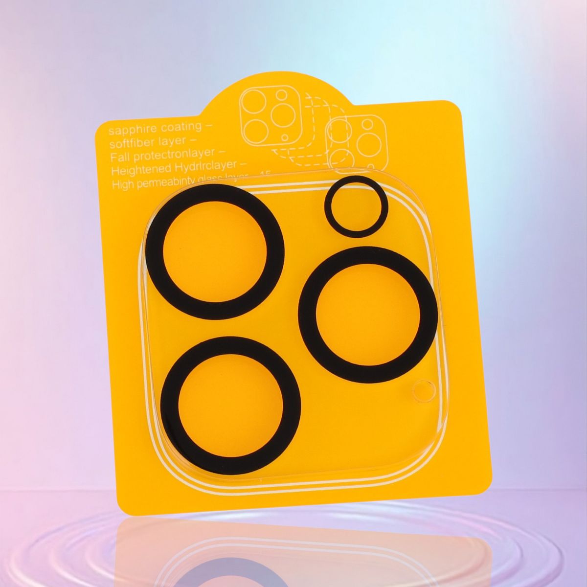 Unique Bargains Cell Phone Camera Cover 5H Glossy Camera Protector Glass Translucent & Black 1 Pcs - thumbnail 4