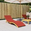 vidaXL Sun Lounger Cushion Melange Red 78.7"x19.7"x1.6" Fabric - 3 of 4