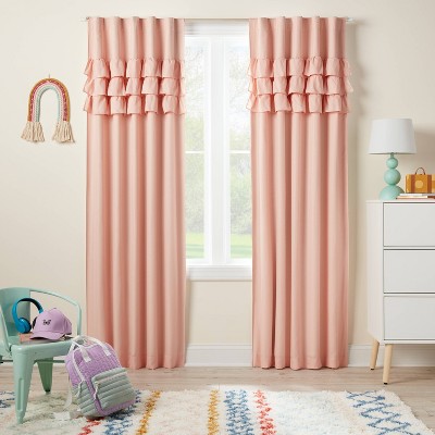 Ruffle Blackout Kids' Curtain Panel - Pillowfort