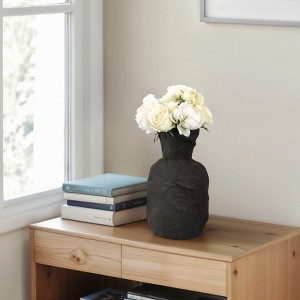 Decorative Ceramic Flower Vase - Accent Piece, Living Room, Bathroom, Office, Bedroom Decor - Flower Arrangement Centerpiece - 1 of 4