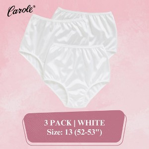 Carole Women's 100% Nylon Classic Full Cut Fit High Rise Panties -3 Pack - 1 of 4