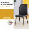 Okak Modern Dining Chairs Set of 4, Upholstered cosy Chairs with Stylish Patterned Backrest & Sturdy Metal Legs for Kitchen/Office/Bedroom - 2 of 4