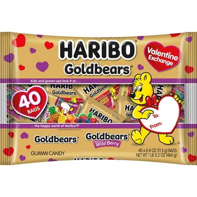 Haribo Valentine's Goldbears Wild Berry Bag 16oz/40ct