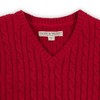 Hope & Henry Boys' Organic V-Neck Cable Sweater Vest, Red Cable, 4 - 2 of 3