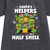 - Teenage Mutant Ninja Turtles - Santas Helpers In A Half Shell Graphic Short Sleeve Fleece Dress - 2 of 3