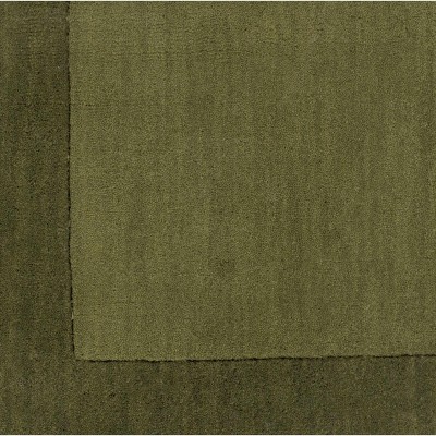 Handmade Olive Green Wool Rectangle Area Rug 2' x 3'