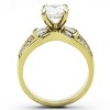 Slickblue Women’s IP Gold Stainless Steel Ring with Clear CZ, Pave Design, Engagement Ring, size 5-10 - 3 of 4