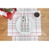 C&F Home Sentiment Red White and Gray Plaid Woven Napkin Set of 6 - 2 of 3