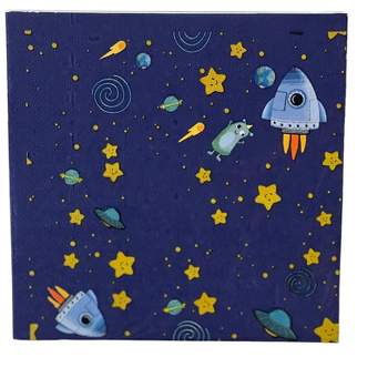 Anna + Pookie Boy Astronaut Disposable Paper Party Napkins 20 Ct.