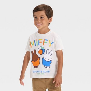 Toddler Boys' Miffy Short Sleeve T-Shirt - Off-White - 1 of 4