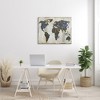 Stupell Industries Gold Blue World Map Canvas Art, 40" x 30" - 3 of 4