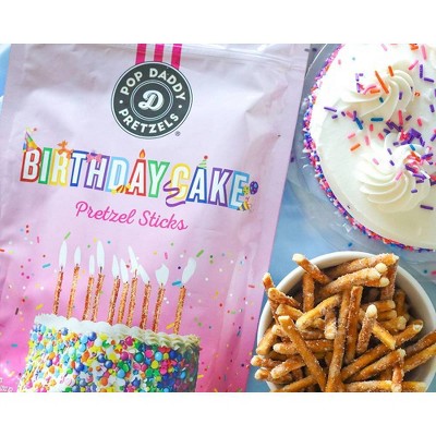 Pop Daddy Birthday Cake Seasoned Pretzels - 10oz