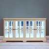 Okak Display Cabinet, Curio Cabinet with 4 Vintage Design Glass Doors，Storage Cabinet for Living Room, Bedrooom, Office - 3 of 4