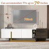 CAVINAS TV Stand for 70" TVs, 66.7" Entertainment Center with 1 Drawer & 2 Cabinets,TV Console with Gold Metal Legs for Living Room,Bedroom,Home - 3 of 4