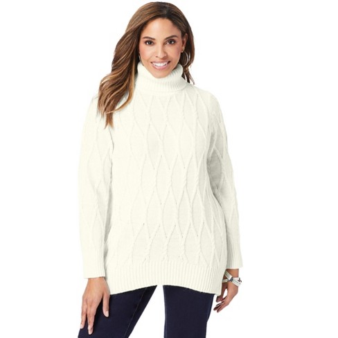 White turtleneck 2024 sweater target