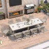PURPLE LEAF Dining Set Patio Metal Table and Wicker Rattan Chairs for Outside Porch Garden Kitchen Modern Outdoor Furniture Sets - 2 of 4