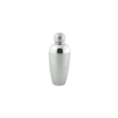 India Handicrafts Two Tone Stainless Steel Martini Bar Cocktail Shaker - Gray