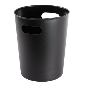 LunaLulinlk Black Basic Plastic 2.64 Gallon Wastepaper Basket for Bathroom, Bedroom or Office - 1 of 4