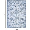Acekool 10x13 Vintage Medallion Washable Area Rug, Extra Large Non-Slip Distressed Floral Carpet, Stain Resistant for Living Room, Bedroom, Grey - 3 of 4