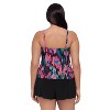 Trimshaper Women's Farrah Swim Romper with Pockets - Collage Patch - 3 of 3