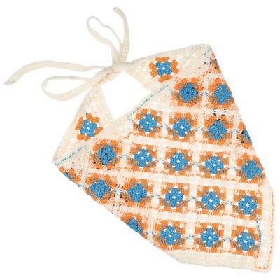 Unique Bargains Women's Fashion Hollow Triangle Headwrap 22.05"x11.42" Orange 1 Pc