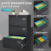 VASIP Filing Cabinet File Cabinet 3 Drawer, Blcak Locking Metal File Cabinets Three Drawer, Office Filing Cabinet with Lock Drawers - 4 of 4