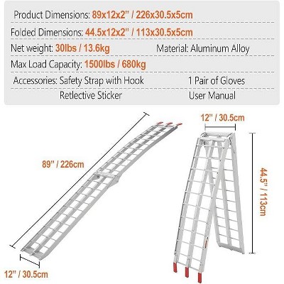 Loading Ramps for Pickup Trucks,ATV Ramp Loading Ramps for Motorcycles, ATV/UTV, Lawn mowers, Tractors
