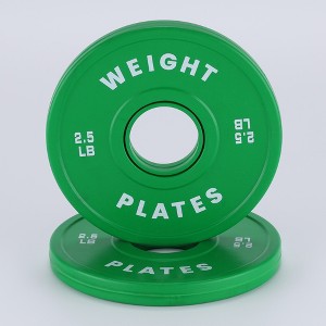 1 Pair Weight Plate, 2 Inch Rubber Coated Grip Plate for Barbell, Cast Steel Bumper Weight Plate for Strength Training Weightlifting - 1 of 4