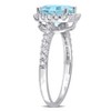 EVERLY JEWELRY | Rose Plated Sterling Silver 2 3/8 CT TGW Opal and White Topaz Halo Ring - 2 of 4