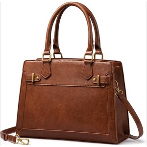 Handbags for Women, Tote Shoulder Bag Satchel Black Purse and PU Leather Top Handle for ladies - 1 of 4