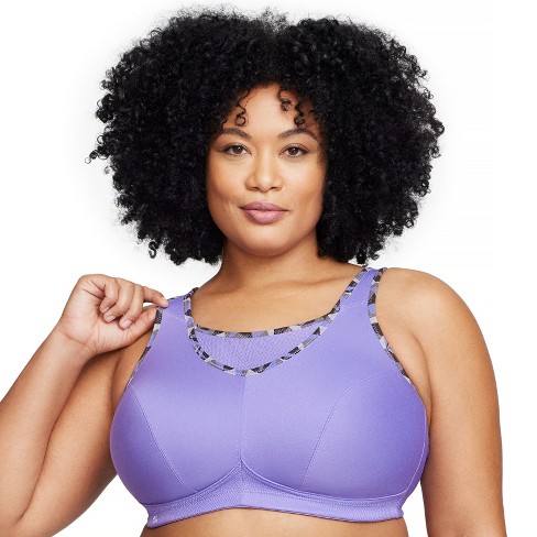 Glamorise Womens No-bounce Camisole Sports Wirefree Bra 1066 Purple 34f :  Target