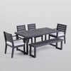 Maggift Outdoor Patio Seating Sets, Unique Design, Ideal for Conversations, Perfect for Gardens and Living Spaces, Gray, 19"*23"*35.5" - 2 of 4