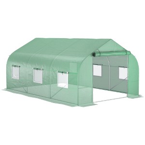 11.5' x 10' x 6.5' Outdoor Portable Walk-In Tunnel house with Windows-Deep - 1 of 4