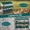 Chicken Nesting Box, 8 Hole Chicken Laying Box with Chicken Perch, Heavy Duty Metal Roll Away Nest Box for Chicken Coop Hens - 3 of 4