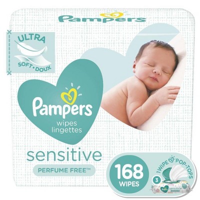 Pampers Baby Wipes Sensitive - 168ct 