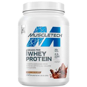 MuscleTech Grass Fed 100% Whey Protein Powder - Triple Chocolate - 28.8oz