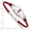 Black Bow Jewelry Sterling Silver Chi Omega Greek Life Strand Bracelet 7 Inch - 2 of 3