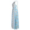 Anna-Kaci Women's Floral Print Maxi Dress with Sleeveless Bodice and Front Slit Detail - 3 of 4
