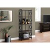 Vynxaria 62"h 4 - Tier Brown and Black Contemporary Bookshelf for Office and Bedroom - 2 of 4