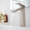 Kumasinova Waterfall Bathroom Faucet,Basin Faucet with Side Sprayer,Single Handle Vanity Faucet for Deck Mount 1 Hole Installation - 4 of 4