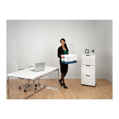 Presto White and Blue Heavy-Duty Corrugated Storage Box