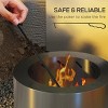 SEVOBAL 22" Fireplace Smokeless Fire Pit Portable Stainless Firepit Wood Burning Firepit Outside Camping Backyard Patio Garden, Silver, 22"*22"*16.5" - 4 of 4