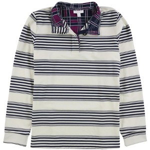 Charter Club Womens Striped Henley Shirt - 1 of 1