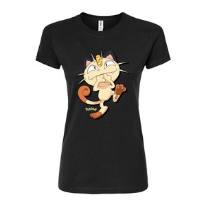 Women's - Pokémon - Meowth Shadow Fitted Graphic T-Shirt - 1 of 3