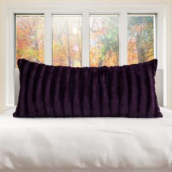 Cheer Collection Decorative Faux Fur Body Pillow - 18" x 40"