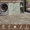 Runner Rug Washable Non Slip Kitchen Rugs Geometric Checkered Print ， Modern Throw Carpet for Home Office - 4 of 4