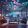 1 Water Ripple Effect Ambient Projection Light - USB-C & Battery-Powered LED Starry Sky Lighting with Remote Control, Color-Changing Mood Light - 4 of 4