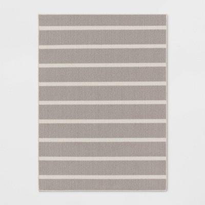 4'x5'6'' Mini Striped Rug Gray - Room Essentials™